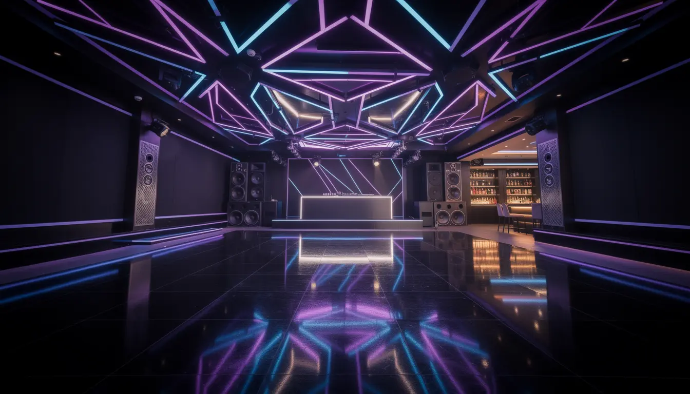 Dance Floor mit atmosphaerischer LED-Beleuchtung